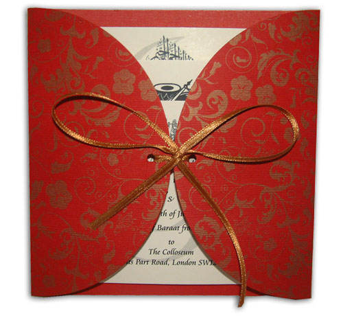 Hindu Wedding Card MCC Red 